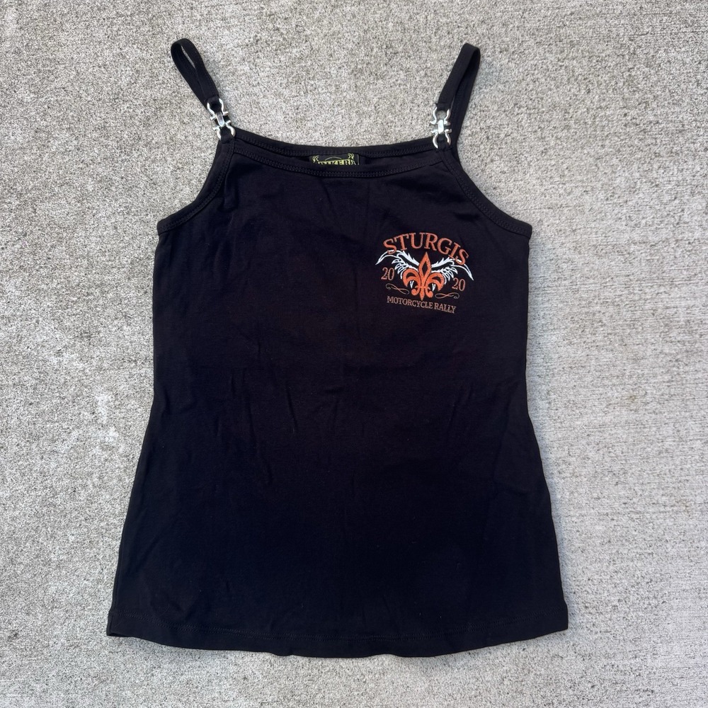Y2K Sturgis Biker Tank Top Streetwear‎ Biker Motorcycle Women's